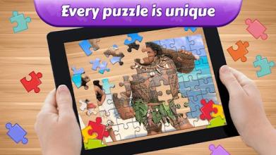 Moana jigsaw puzzle game截图4