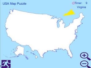 USA Map Puzzle Game截图2