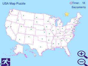 USA Map Puzzle Game截图1