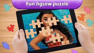 Moana jigsaw puzzle game截图2