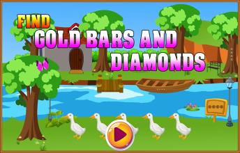 New Escape Games - Find Gold Bars And Diamonds截图2