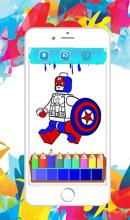 Superhero Lego Coloring Book截图2