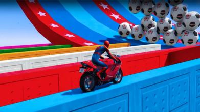 Superhero Tricky Bike: Stunt Rider Kids Games 2018截图3