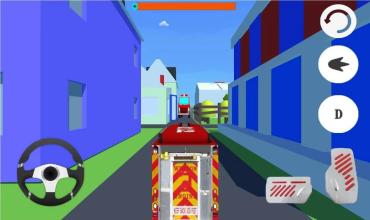 Fire Truck Driving Simulator 3D截图1