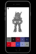 Robot Transform Color by Number - Pixel art截图1