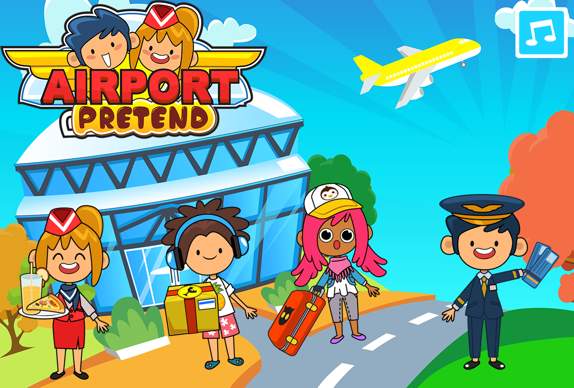 My Pretend Airport - Kids Travel Town FREE截图1