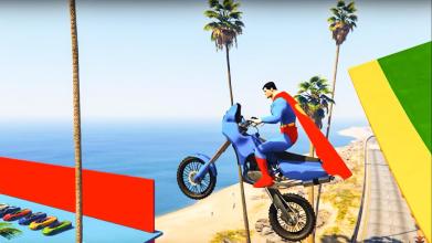 SuperHero Stunt Rider Kids Games :Tricky Bike Race截图3