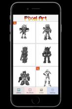 Robot Transform Color by Number - Pixel art截图5