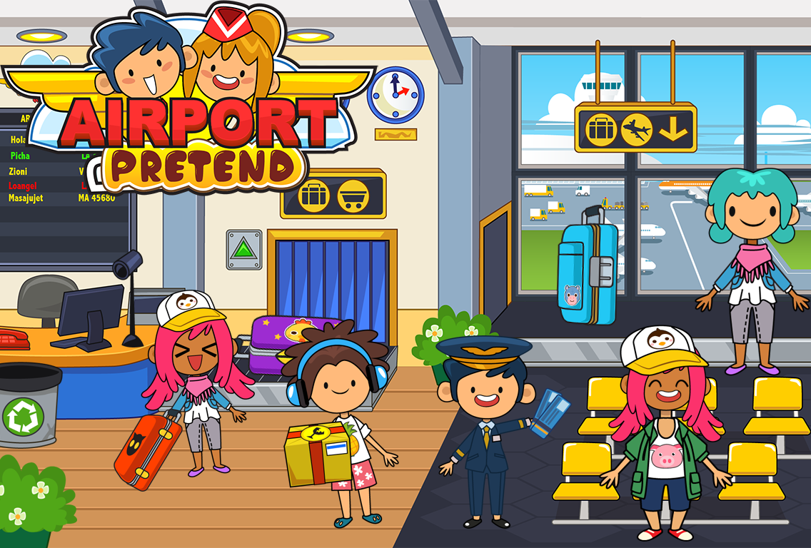 My Pretend Airport - Kids Travel Town FREE截图5