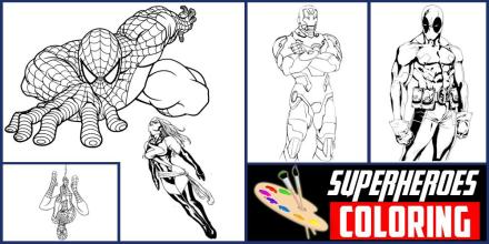 Superhero Coloring Book: Kids Coloring Games截图2