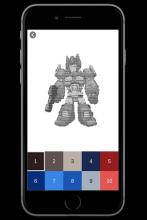 Robot Transform Color by Number - Pixel art截图4