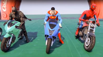 SuperHero Stunt Rider Kids Games :Tricky Bike Race截图5