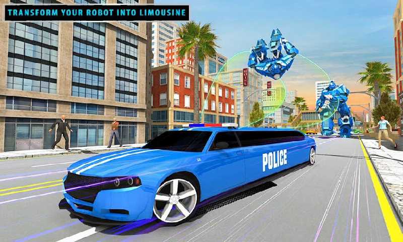 US Police Limousine Car Robot Quad Bike Transport截图5