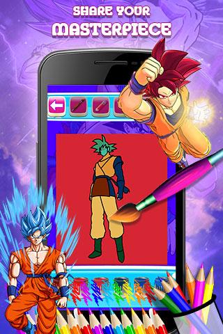 Kids Superhero Dragon Ball Goku coloring book截图4