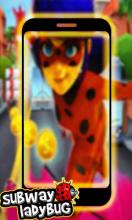 Subway Lady Bug rush - cat lady Black截图4