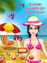 Summer Vacation Girl And Boy At Resort截图2