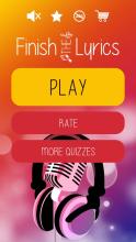 Finish The Lyrics - Free Music Quiz App截图1