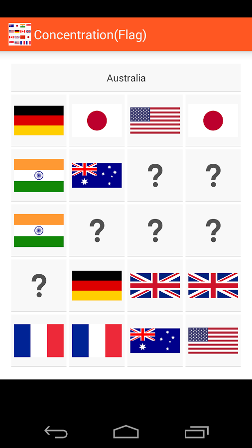 Concentration (Flags)截图4