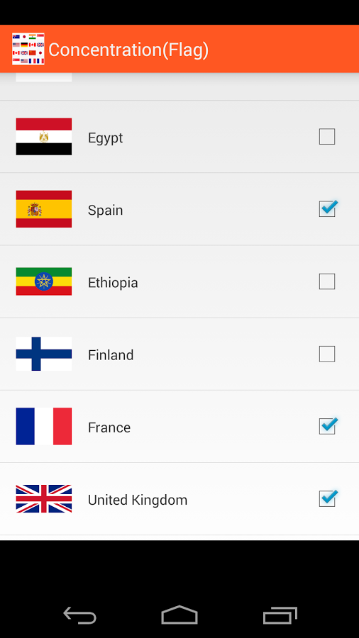 Concentration (Flags)截图5