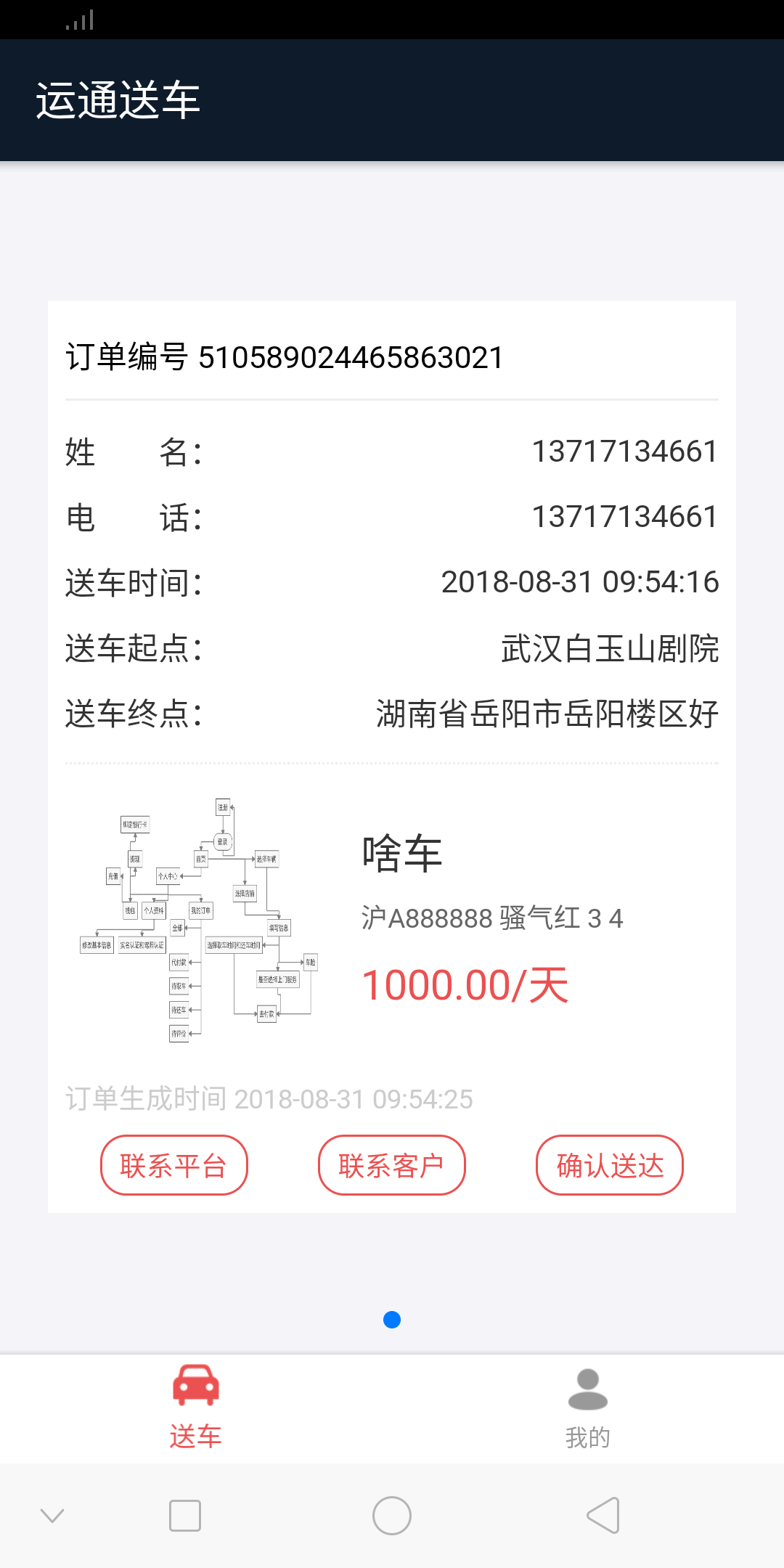 联盟租车送车端截图1