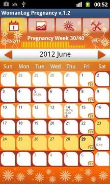 WomanLog 女性怀孕日历截图