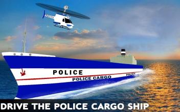 Transport US Police Car: Cargo Cruise Ship Driving截图2