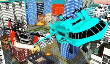 Flying War Ship Sim:Flying Cruiser GunShip Battle截图3