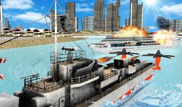 Flying War Ship Sim:Flying Cruiser GunShip Battle截图2