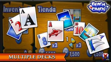 Beach Cards: The free Pyramid Solitaire Game Card截图2