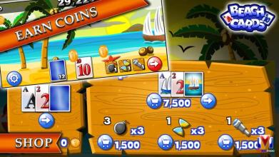 Beach Cards: The free Pyramid Solitaire Game Card截图1