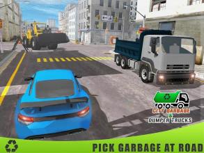 Garbage Dump Truck Trash Pickup Driving 3D截图4