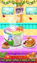 Glowing Glitter Coffee Shop: Trendy Kids Sparkle截图1