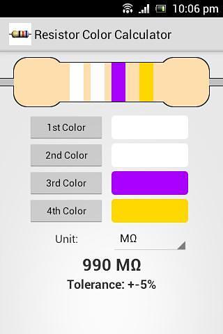 电阻计算 Resistor Color Codes Calc截图3