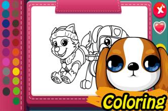 Little Puppy Dog Coloring Book - Kids Learning截图2