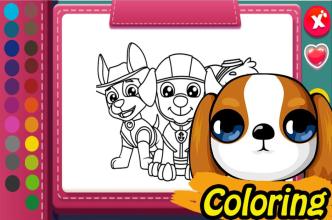 Little Puppy Dog Coloring Book - Kids Learning截图1