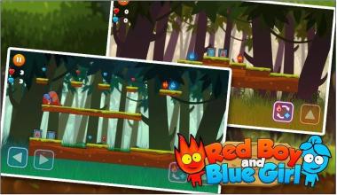 Red boy and Blue girl in Forest Temple Maze截图2