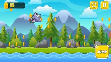 Rhino running games : Animal adventure shoot & fly截图2