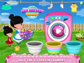 Mom Baby Clothes Washing Laundry截图5