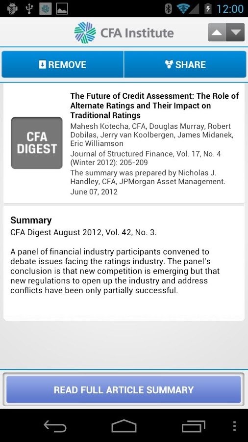 CFA Institute Mobile App截图3