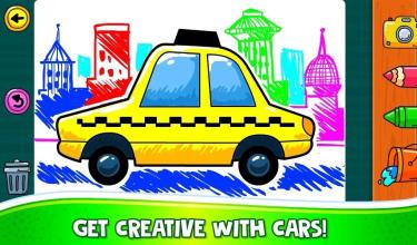 Cars Coloring Book Learn to Draw & Paint Kids Game截图5