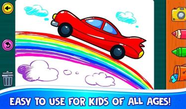 Cars Coloring Book Learn to Draw & Paint Kids Game截图2