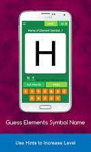 Guess The Chemical Elements Symbol Name Quiz Game截图4