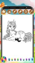 FREE unicorn painting coloring pages, have fun!截图3