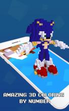 Pixel Sonic Craft Coloring With Number截图1