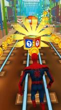 Subway spiderman surf: iron captain bat superhero截图5