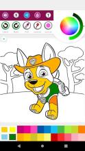 Paw puppies Dogs Coloring Book截图1