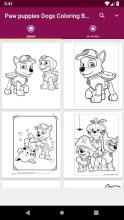 Paw puppies Dogs Coloring Book截图2