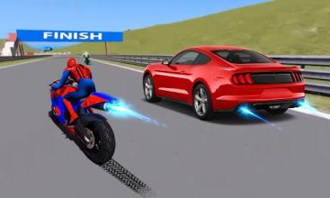 Spiderman Car Vs Bike Race Ultimate截图2