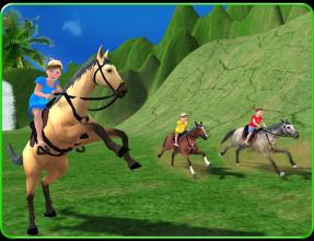 Kids Mountain Horse Rider Race截图5