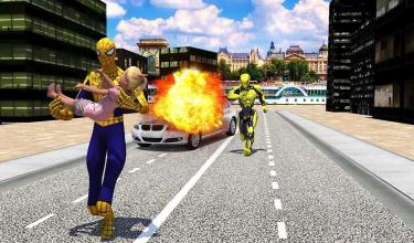 Flying spider crime city rescue game截图2